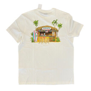 NWT J. Crew Marine Salt Ivory W/"Lulu's Surf Shack" Graphic Tee - SIZE XL